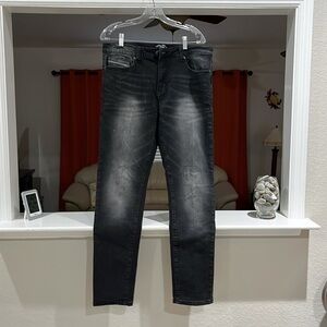 Indigo Wisdom Denim Mens Size 34 X 32 Straig Leg Distressed Jeans